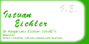 istvan eichler business card